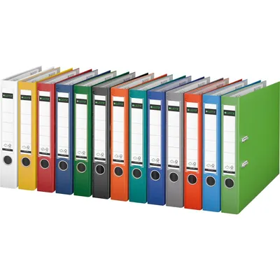 Image de Leitz 180° Plastic Lever Arch File, 55 mm, 320 mm, 0.44 kg, Bleu
