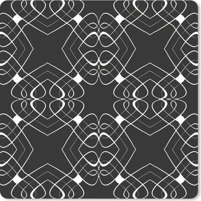 Produktbild von MuchoWow® Mauspad Mousepad Muster - Linie - Schwarz und Weiß 20x20 cm - Mousepads - Maus Mat - Pad - Mausunterlage - Desk Mat - Bureauartikeln