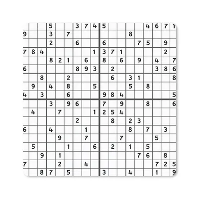 Produktbild von MuchoWow® Mauspad Mousepad Sudoku - Puzzle - Muster 20x20 cm - Mousepads - Maus Mat - Pad - Mausunterlage - Desk Mat - Bureauartikeln