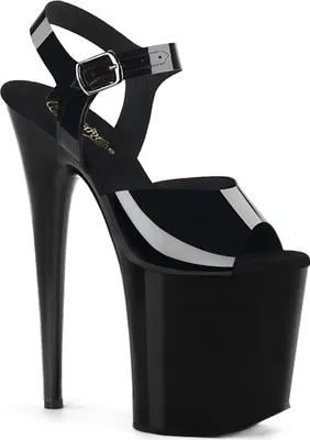 Produktbild von Pleaser | Sandaletten - Flamingo-808N - Schwarz - EU 38 - Extrem Plateau - Verführerisch - Ideal für Partys