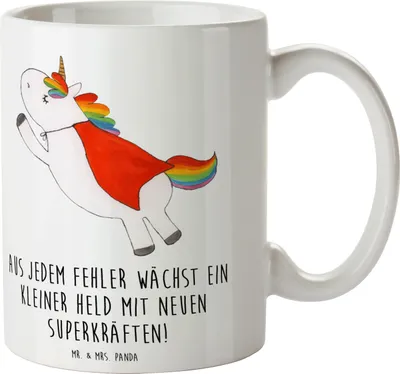 Produktbild von Mr. & Mrs. Panda Tasse Fehler machen lernen - Weiß - Geschenk, Zuversicht, Kaffeetasse, Becher, Motivation, Handgemacht, Teetasse, Hoffnung, Henkeltasse, Kaffeebecher