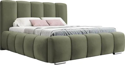 Produktbild von MIRJAN24 Polsterbett Wizko, Doppelbett mit Bettkasten, Ehebett, Leistenlattenrost aus Holz (Farbe: Kronos 46, Größe: 140x200 cm)