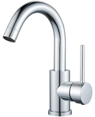 Produktbild von Drehbarer Badezimmerarmatur um 360° | Edelstahl-Waschtischarmatur mit einer Auslaufhöhe von 150 mm