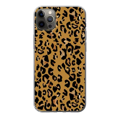 Produktbild von MuchoWow® Handyhülle Schutzhülle Hülle für iPhone 13 Pro Max Pantherdruck - Gelb - Gold Silikon Softcase Handy Hülle - Mobiltelefon