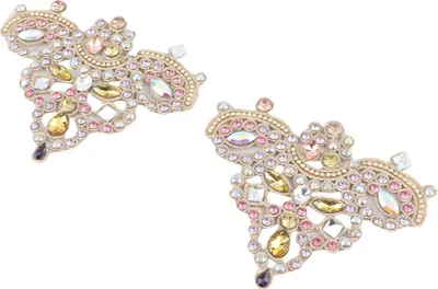 Imagen del producto de Aplicaciones de cristal, brillantes adornos de cuentas para ropa, zapatos, bolsos, accesorios de decoración exquisitos para vestidos de novia de mujer, 2 aplicaciones (06 rosa)