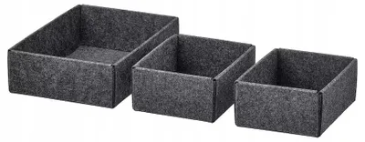 Produktbild von IKEA UPPDATERA Organizer Boxen 3er-Set Grau Schubladen
