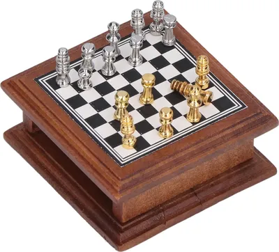 Produktbild von Miniatur-Schachspiel 1:12 Puppenhaus Exquisites Mini-Heimdekorationsgeschenk