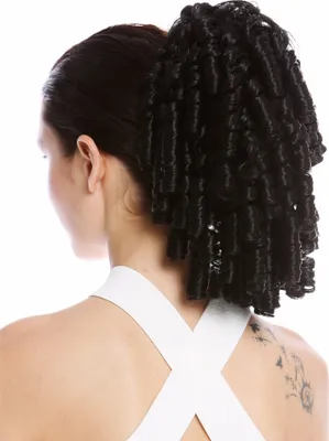 Produktbild von WIG ME UP Zopf Pferdeschwanz Korkenzieher-Locken lockig Schwarz N900A+2-V-1B