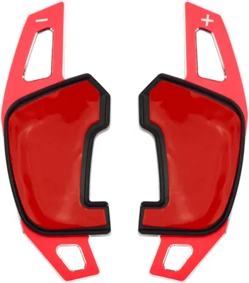 Produktbild von Schaltwippen für VW Golf 7 GTI GTD GTE R TCR Clubsport, Scirocco, Polo 5 6 GTI, Arteon, Passat B8, T-Roc, Tiguan, Touran DSG Alu Rot Typ-B