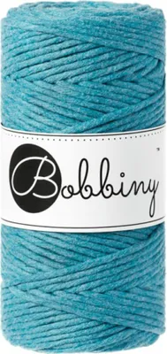 Produktbild von Bobbiny Macrame Cord 3 mm 100 m Teal Schnur