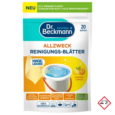 Obrázek produktu pro DR. BECKMANN Magic Leaves All Purpose Cleansing Leaves : Summer Lemon Vůně: Summer Lemon