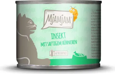 Produktbild von MjAMjAM Cat - Leckere Mahlzeiten Dose 6x200g | Insekt & Huhn