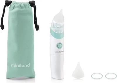 Produktbild von Miniland Baby Elektrischer Nasensauger weiche Silikonspitzen NASAL CARE, weiß