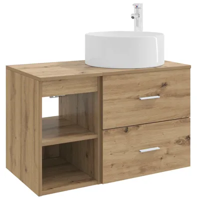 Immagine prodotto di vidaXL Set di mobili da bagno 2 pezzi Materiale artigianale in legno di quercia