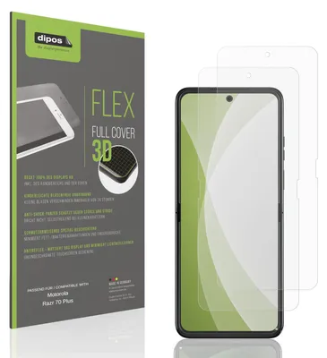 Immagine prodotto di 2x Pellicola protettiva opaca per Motorola Razr 70 Plus Innenseite Protezione Antiurto Anti-Shock