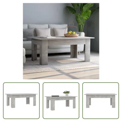 Produktbild von The Living Store Couchtisch Betongrau 100x60x42 cm Holzwerkstoff