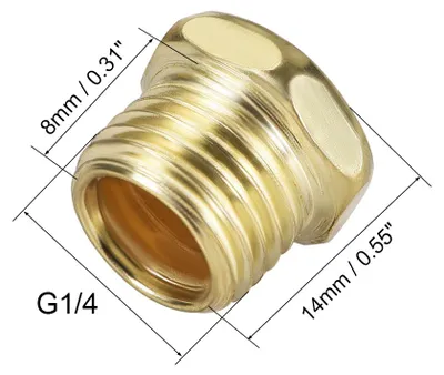 Produktbild von 5Stk. Sinterbronze Messinggeh?use G Flacher pneumatischer Luftschalld?mpfer Mengenregler G1 / 4 "