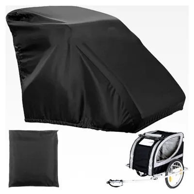Produktbild von Faltgarage für Fahrradanhänger, Universelle Abdeckung für Hundeanhänger und Lastenanhänger, UV-Schutz und wasserdichte Abdeckung aus 210D Oxford