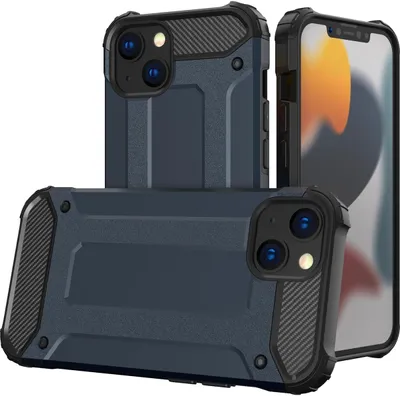 Produktbild von Mobigear Outdoor Schutzhülle für iPhone 15, Hartschalen-Rückseite, stoßfest - Marineblau