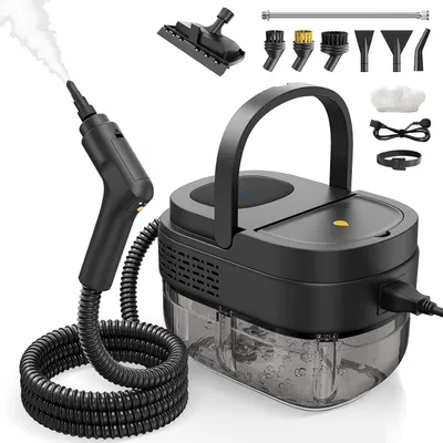 Produktbild von Dampfreiniger, 2500W Handdampfreiniger, tragbarer Dampfdruck mit 7 Bürstenköpfen für Küchenmöbel, Badezimmer, Auto, 3 einstellbare Dampfmenge