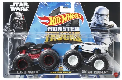 Produktbild von Monster Trucks Demolition Doubles Metallautos 1/64 Darth Vader Vs Stormtrooper
