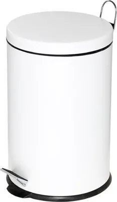 Produktbild von Alco Tretabfalleimer Stahl kunststoffbeschichtet 20l weiß