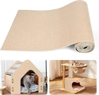 Image de Tapis griffoir autocollant pour chats - Bricolage : planche à griffer pour chats - Protection anti-griffes pour canapés