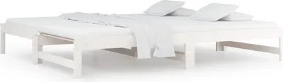 Zdjęcie produktu dla VidaXL 820438, sofa rozkładana, Biały, Drewno sosnowe, 1955 mm, 950 mm, 300 mm