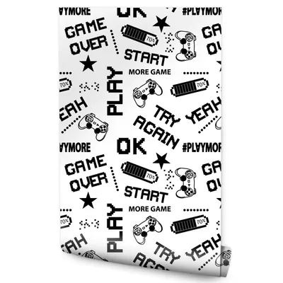 Obrázok produktu pre 10m VLIES WALLPAPER rolka detská izba graffiti hra joysticky hviezdy XXL