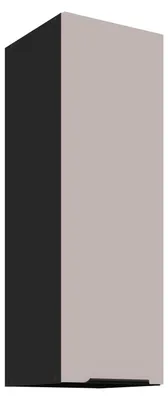 Produktbild von Küchen Hängeschrank 30 cm Küche ARONA Kaschmir beige matt + Schwarz matt Küchenzeile Küchenblock Küche Einbauküche
