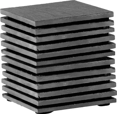 Produktbild von Argon Ta Linea Untersetzer aus Schiefer, quadratisch, 10 cm, 12 Stück
