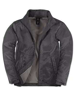 Produktbild von B&C Herren Funktionsjacke Jacke Winterjacke Gefüttert Kragen Winddicht, Größe:S, Farbe:Dark Grey/Warm Grey