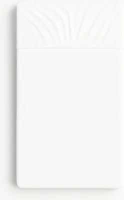 Immagine prodotto di Lenzuolo a pieghe in jersey di cotone per lettino 120 x 60 cm - bianco