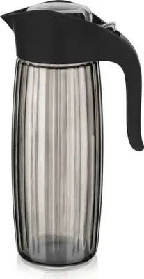 Immagine prodotto di Caraffa in vetro rigato color antracite - 1,6 litri con design elegante