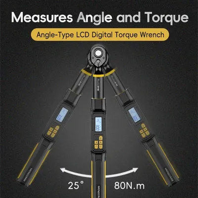Produktbild von Digitaler Drehmomentschlüssel - 1,27 cm Vierkantantrieb - 6,8–135 Nm - 0,1°-Winkelmessung - Für Motorrad-Motoren und Fahrgestellreparaturen