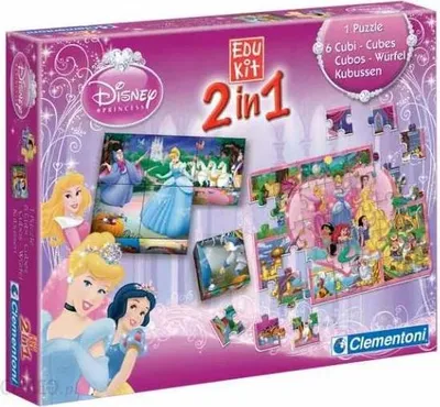 Zdjęcie produktu dla Clementoni 11676 Puzzle I Klocki Princess 2W1