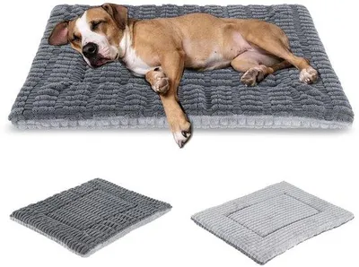 Image de Lit pour chien lavable, coussin en mousse à mémoire de forme, gris, 90 x 70 cm