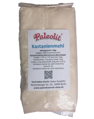 Produktbild von Paleolit Esskastanienmehl Maronenmehl 500g glutenfrei