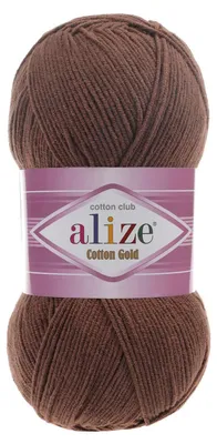 100g Strickgarn Alize Cotton Gold Uni Klassikgarn Häkelgarn kaffeebraun