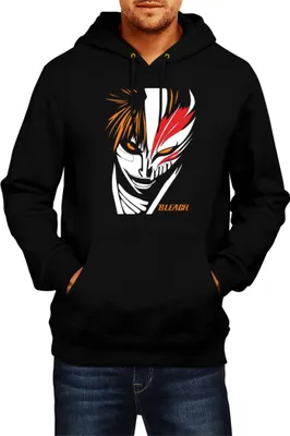 Obrázok produktu pre Pánska Mikina S Kapucňou Manga Japan Anime Comics Animation Bleach 009, Man 2XL / čierna