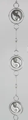 Produktbild von formano Fensterdeko Hänger Yin-Yang 114cm Silber Metall Fensterschmuck Hängedeko