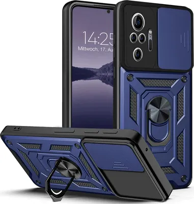 Produktbild von Armor Handyhülle für Xiaomi Redmi Note 10 Pro Kameraschutz Handy Panzer Case Cover Schutzhülle Outdoor Farbe: Blau