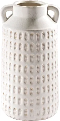 Produktbild von Vase - Weiß - H 30 cm - Keramik - mit 2 Henkel