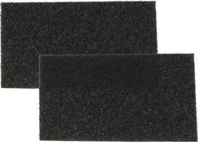 Two black foam filter mats are shown against a white background.