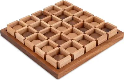 Produktbild von Käsekästchen – edles Holzspiel für 2 Spieler | Dots and Boxes