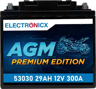 Produktbild von Electronicx Motorrad Edition AGM Motorradbatterie 29Ah 12V ▶ Motorrad Roller Quad ATV Jetski - wartungsfrei auslaufsicher vibrationsfest zuverlässig