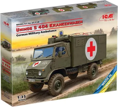 Produktbild von ICM 35138 - 1:35 Unimog S 404, German Military Ambulance