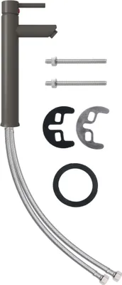 Produktbild von vidaXL Badezimmer Mischbatterie Grau 12x30 cm