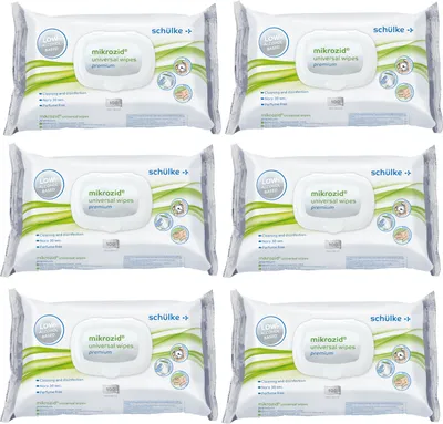 Produktbild von [6 x 100 Stück] Mikrozid Universal Wipes premium, [Schülke]