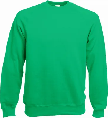 Produktbild von Raglan Sweater | Fruit of the Loom (FOL62216), Farbe:kelly green, Größe:L